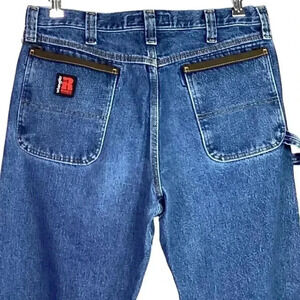 Wrangler Riggs Workwear Mens 36X32 Carpenter Jeans Relaxed Cotton Blue